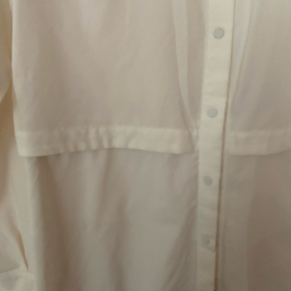 Athleta Northstar Cream Color Snap Button Shirt/ … - image 3